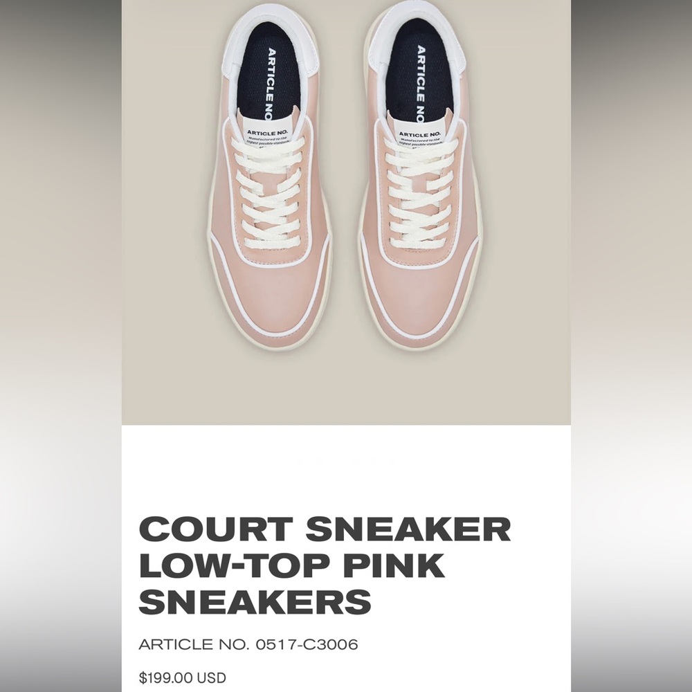 Article No. Court Sneaker Low-Top Pink Sneakers